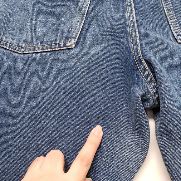 Vintage Adriana Sport Flare Jeans Women 28x30 Blue Fringe High Waisted 80s Boho - Picture 11 of 16